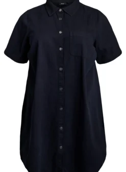 Jeanskleid aus Denim mit kurzen Ärmeln