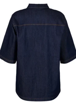 Jeanskleid mit großen Taschen und 3/4-Ärmeln
