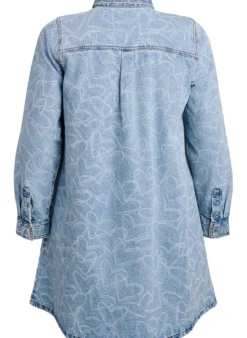 Jeanskleid mit Herzmuster