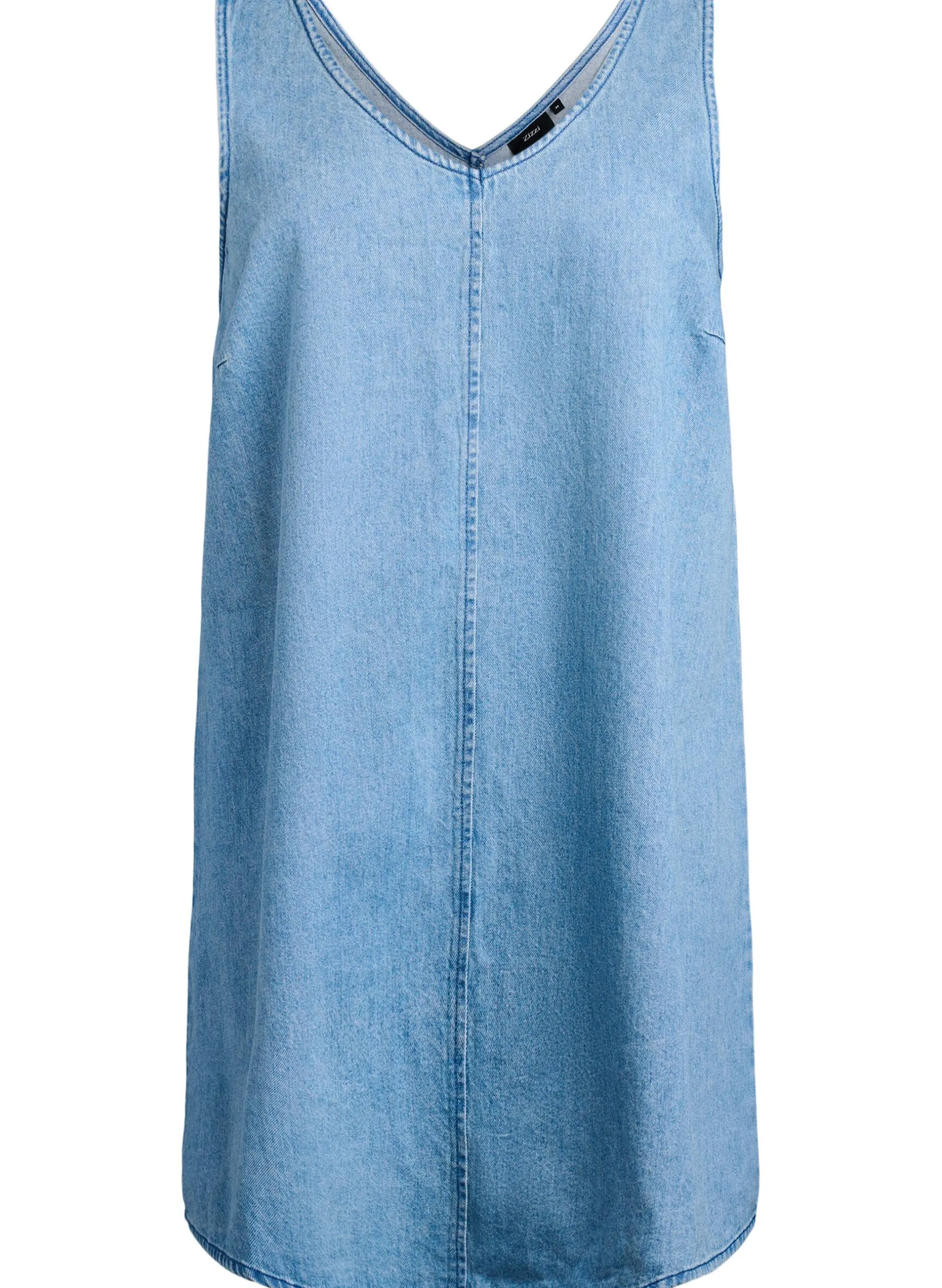 Jeans-Latzkleid mit V-Ausschnitt