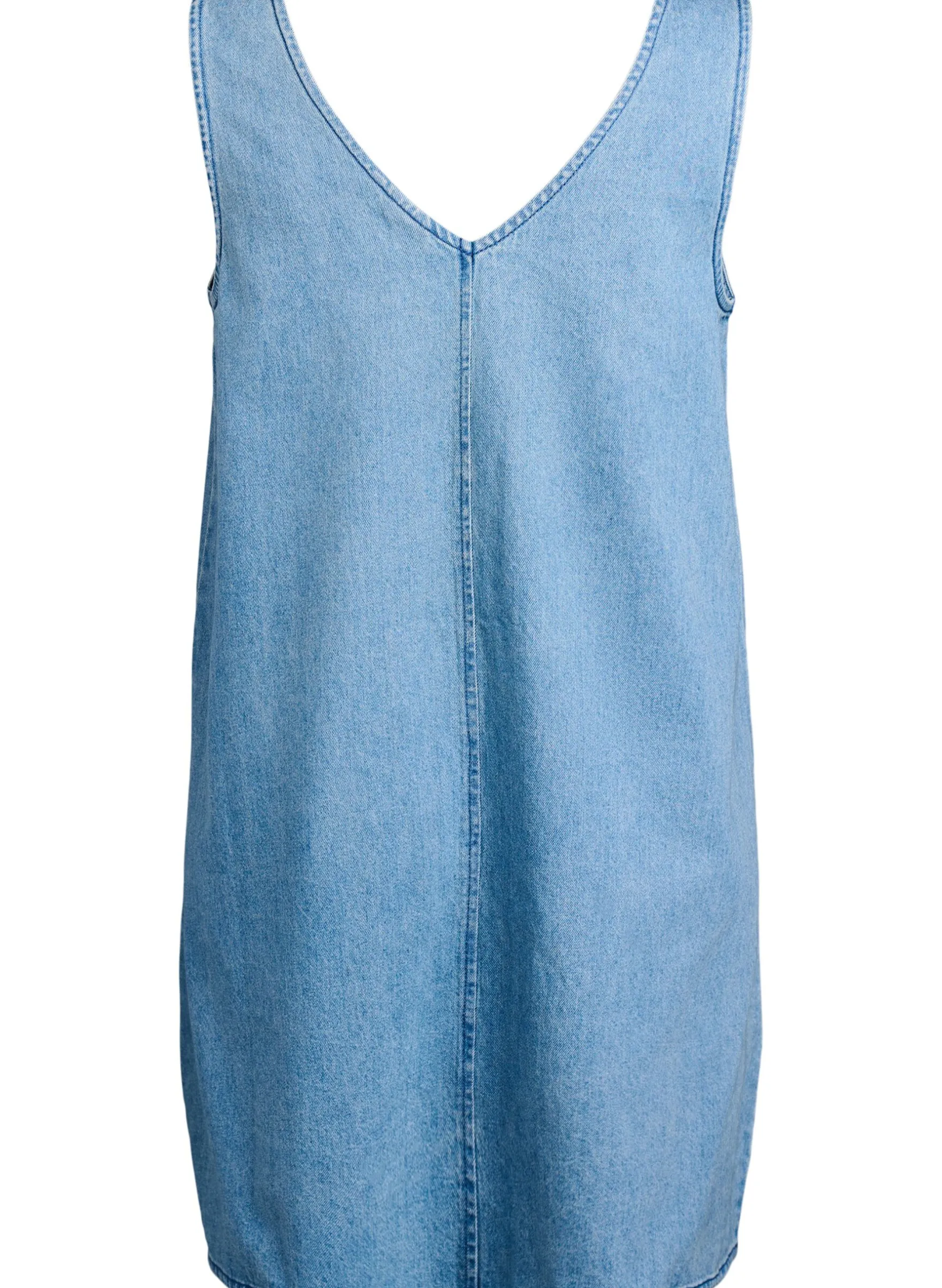 Jeans-Latzkleid mit V-Ausschnitt