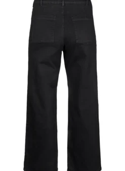 Jeans mit hoher Taille und weitem Bein