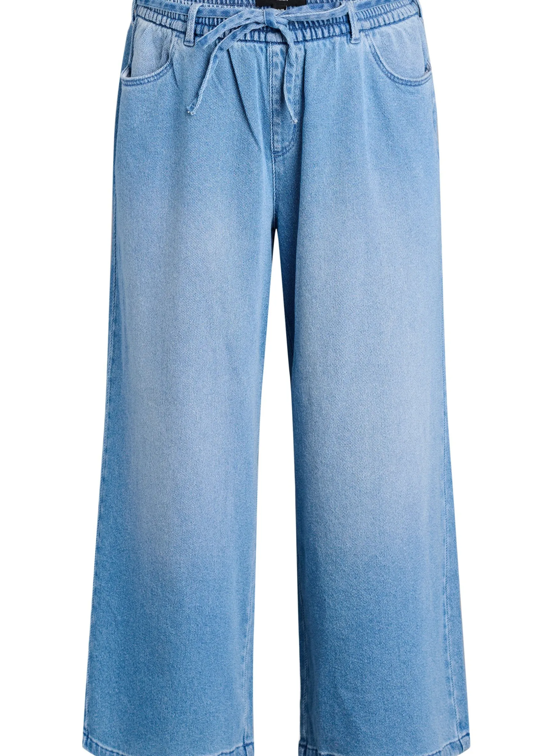 Jeans mit lockerer Passform, elastischem Bund und Tunnelzug