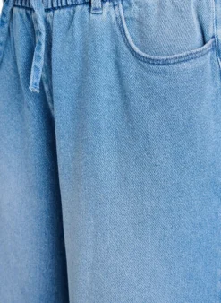 Jeans mit lockerer Passform, elastischem Bund und Tunnelzug