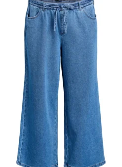 Jeans mit lockerer Passform, elastischem Bund und Tunnelzug