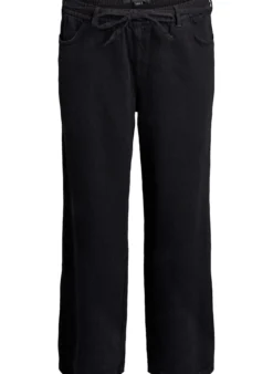 Jeans mit lockerer Passform, elastischem Bund und Tunnelzug