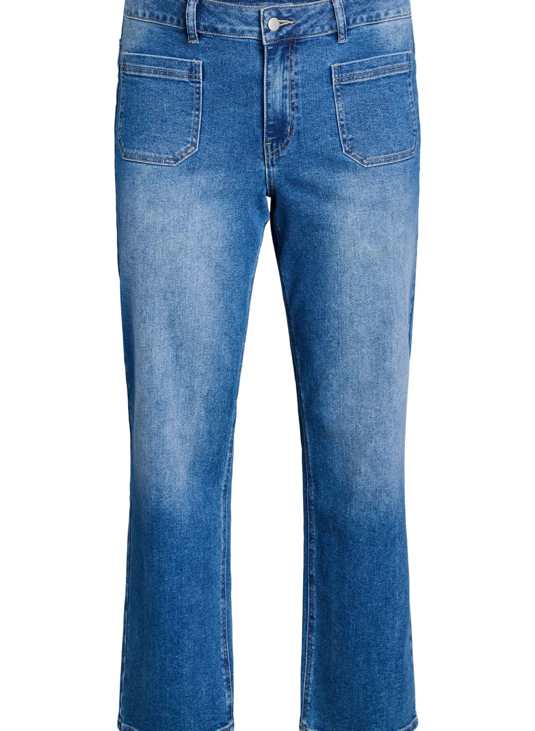 Jeans mit Vordertaschen und geraden Beinen
