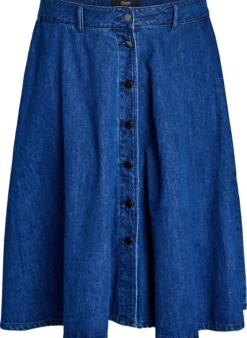 Jeansrock in A-Linie mit Knopfleiste