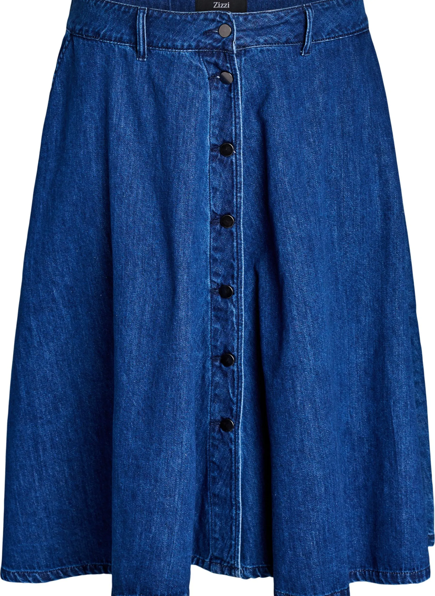 Jeansrock in A-Linie mit Knopfleiste