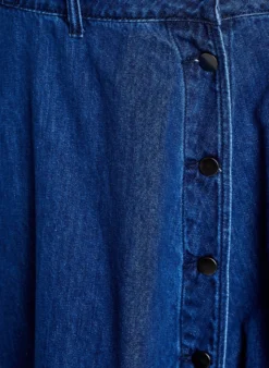 Jeansrock in A-Linie mit Knopfleiste