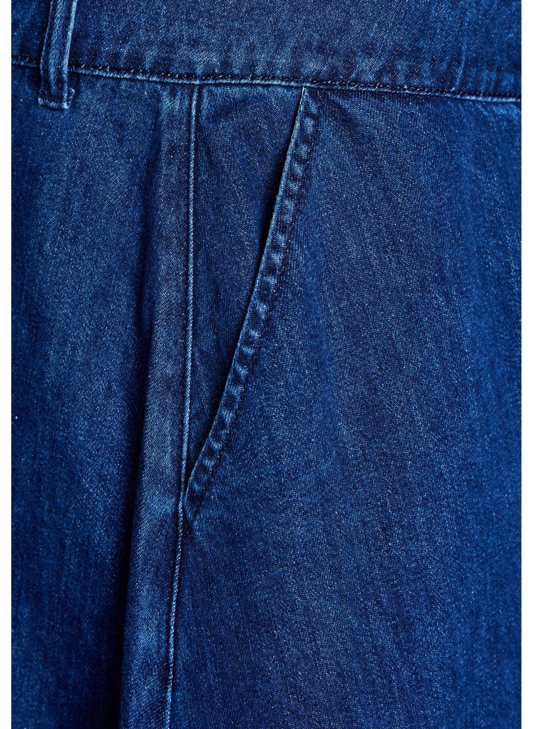 Jeansrock in A-Linie mit Knopfleiste