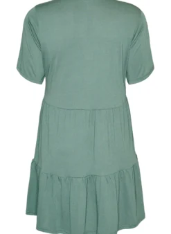 Jerseykleid mit Spitzendetails und mehrlagigem Rock