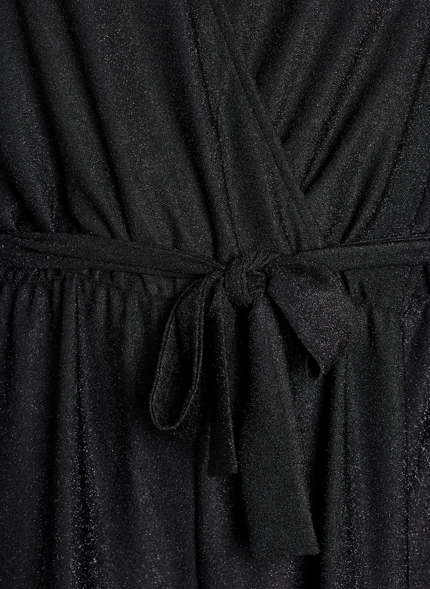 Jumpsuit mit Glitzer und Bindegürtel