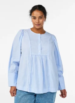 Karierte Bluse in A-Linie