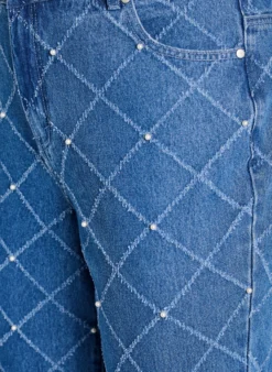 Kiana Jeans mit hoher Taille und abgenutzter Optik