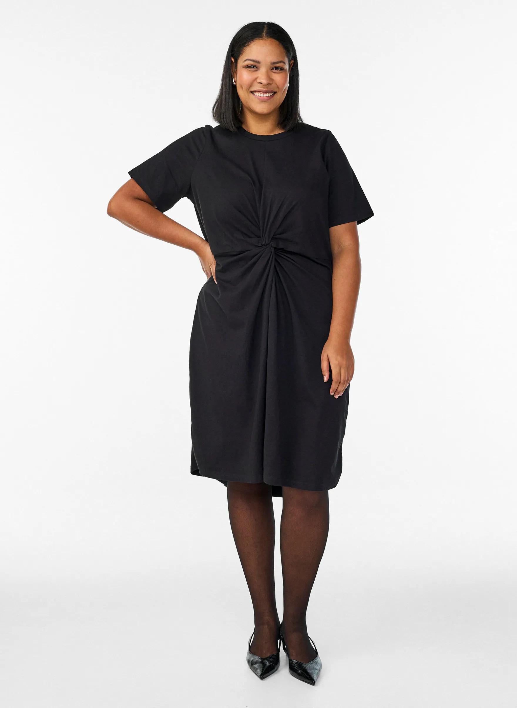 Kleid aus Baumwolle mit Twist-Detail