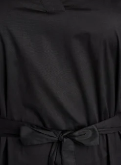 Kleid aus Bio-Baumwolle mit Bindegürtel