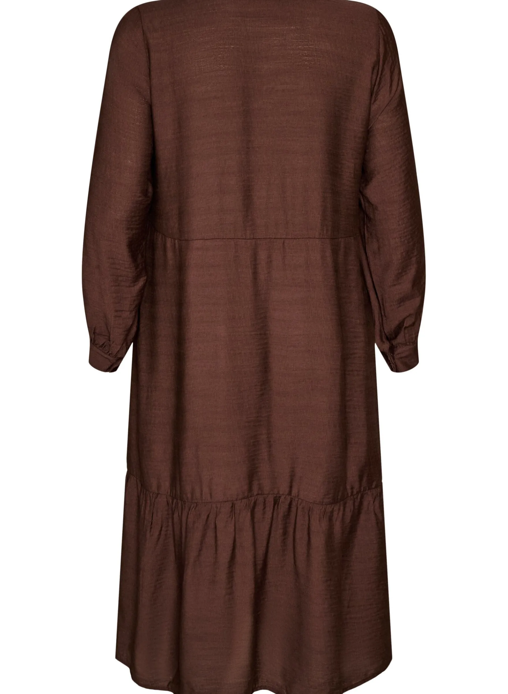 Kleid aus Viskose mit Stickerei und Stufenvolants
