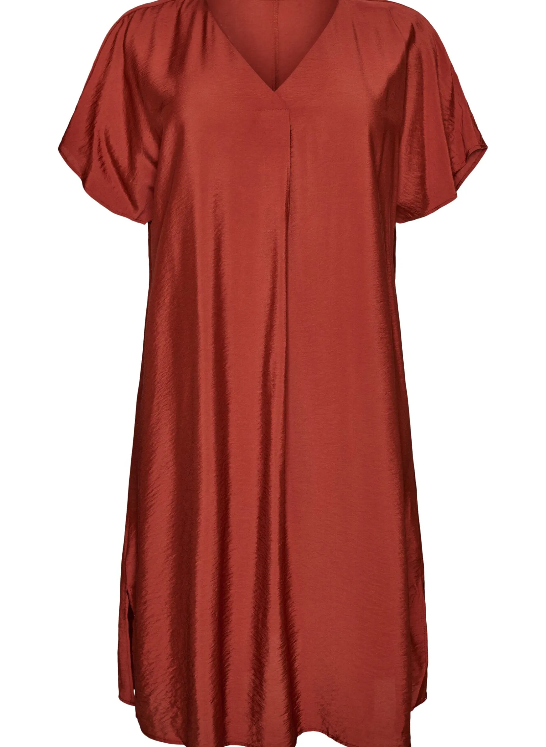 Kleid aus Viskose mit V-Ausschnitt