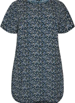 Kleid mit Aufdruck und kurzen Ärmeln