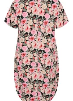 Kleid mit Aufdruck und kurzen Ärmeln