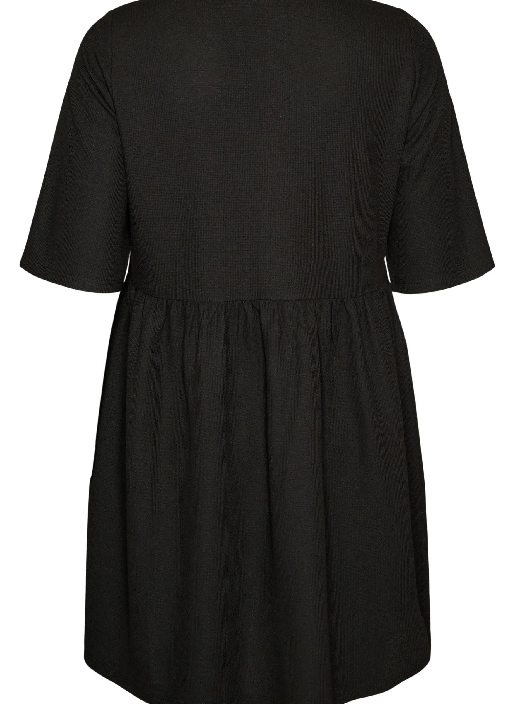 Kleid mit gerippter Textur und Empire-Linie