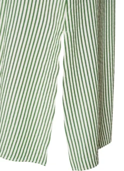 Knöchellanges Hemdblusenkleid mit Bindegürtel und Streifen