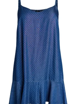 Knielanges Trägerkleid aus TENCEL™ Lyocell in Denim-Optik