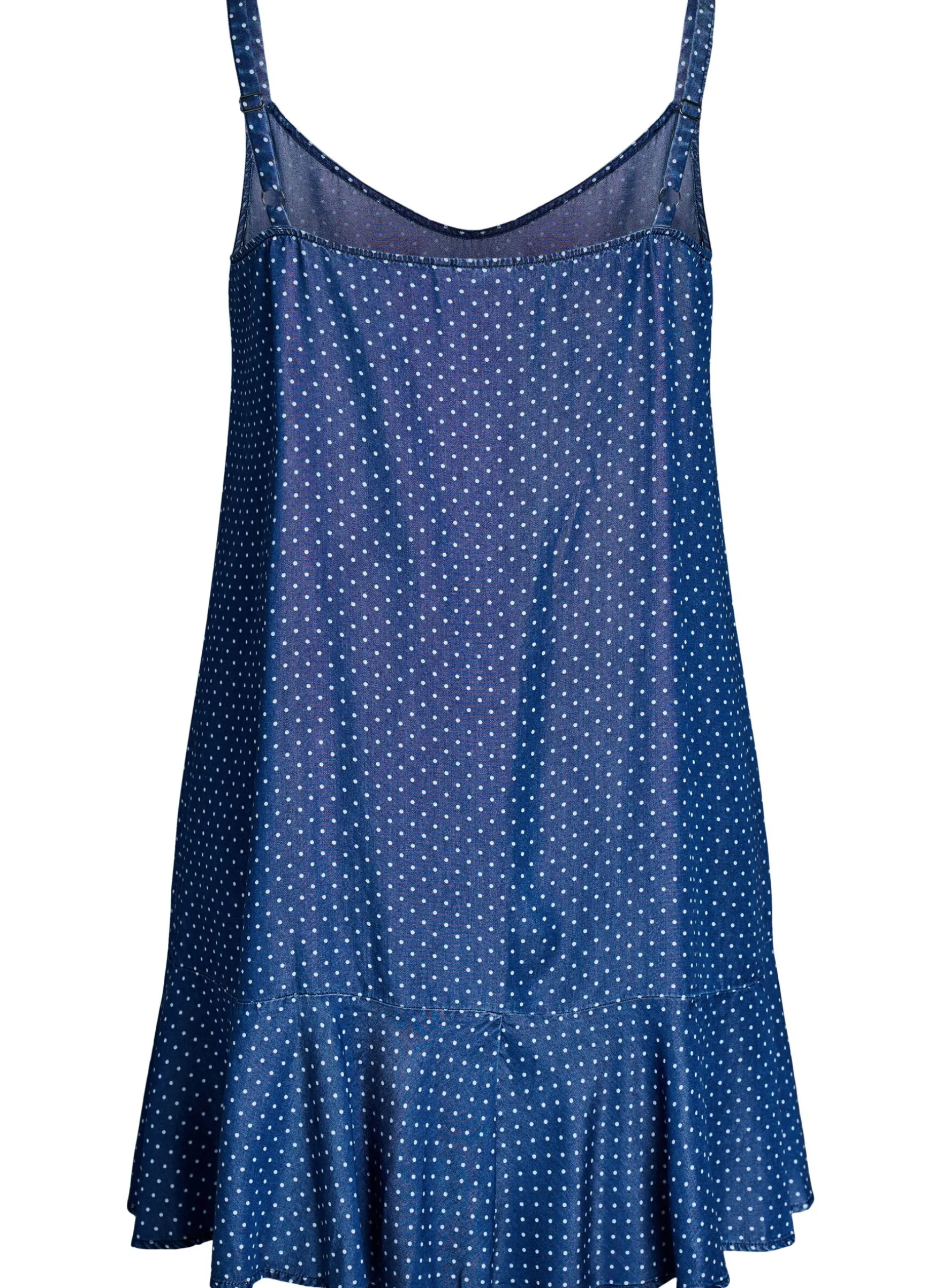 Knielanges Trägerkleid aus TENCEL™ Lyocell in Denim-Optik