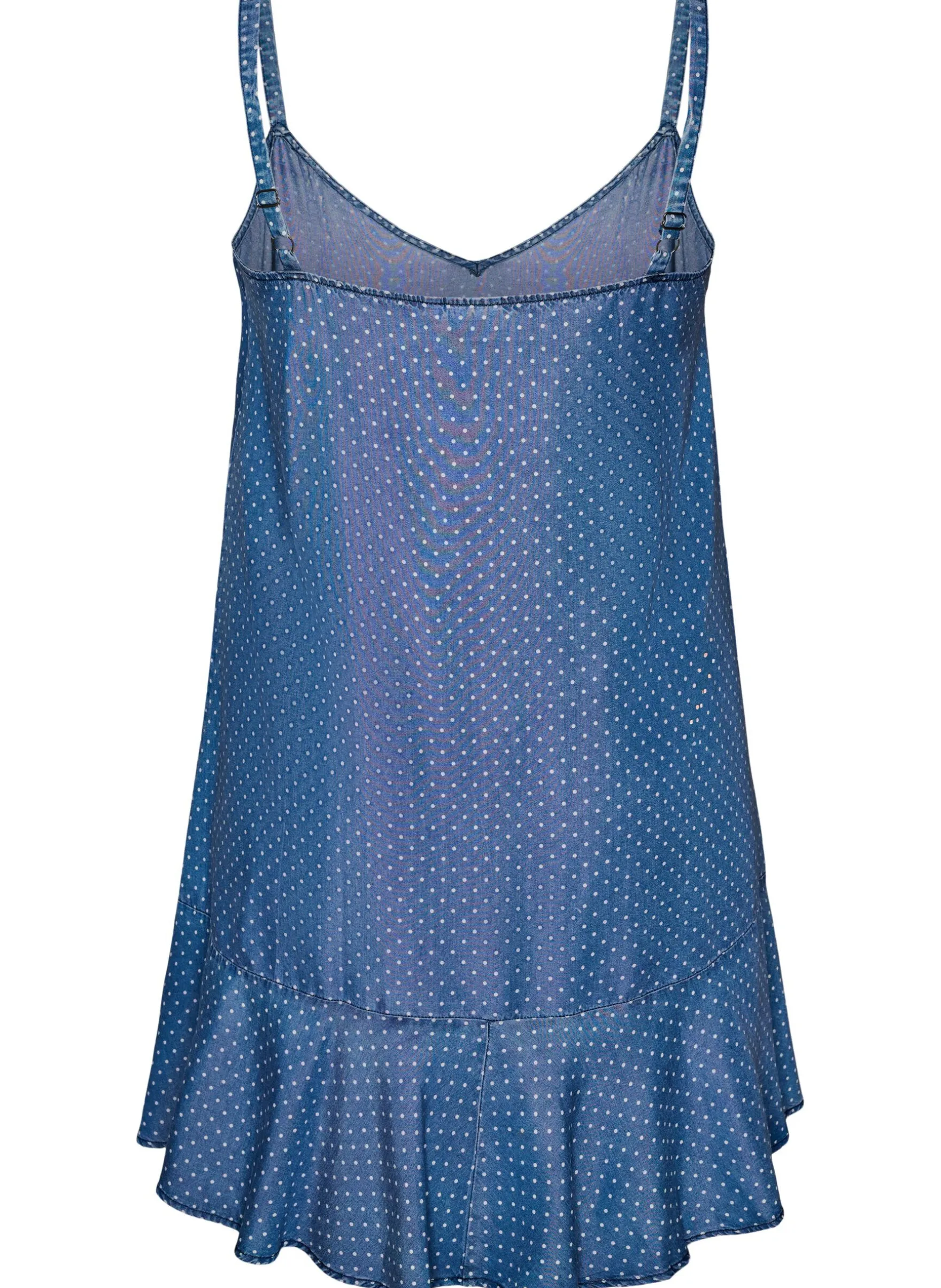 Knielanges Trägerkleid aus TENCEL™ Lyocell in Denim-Optik