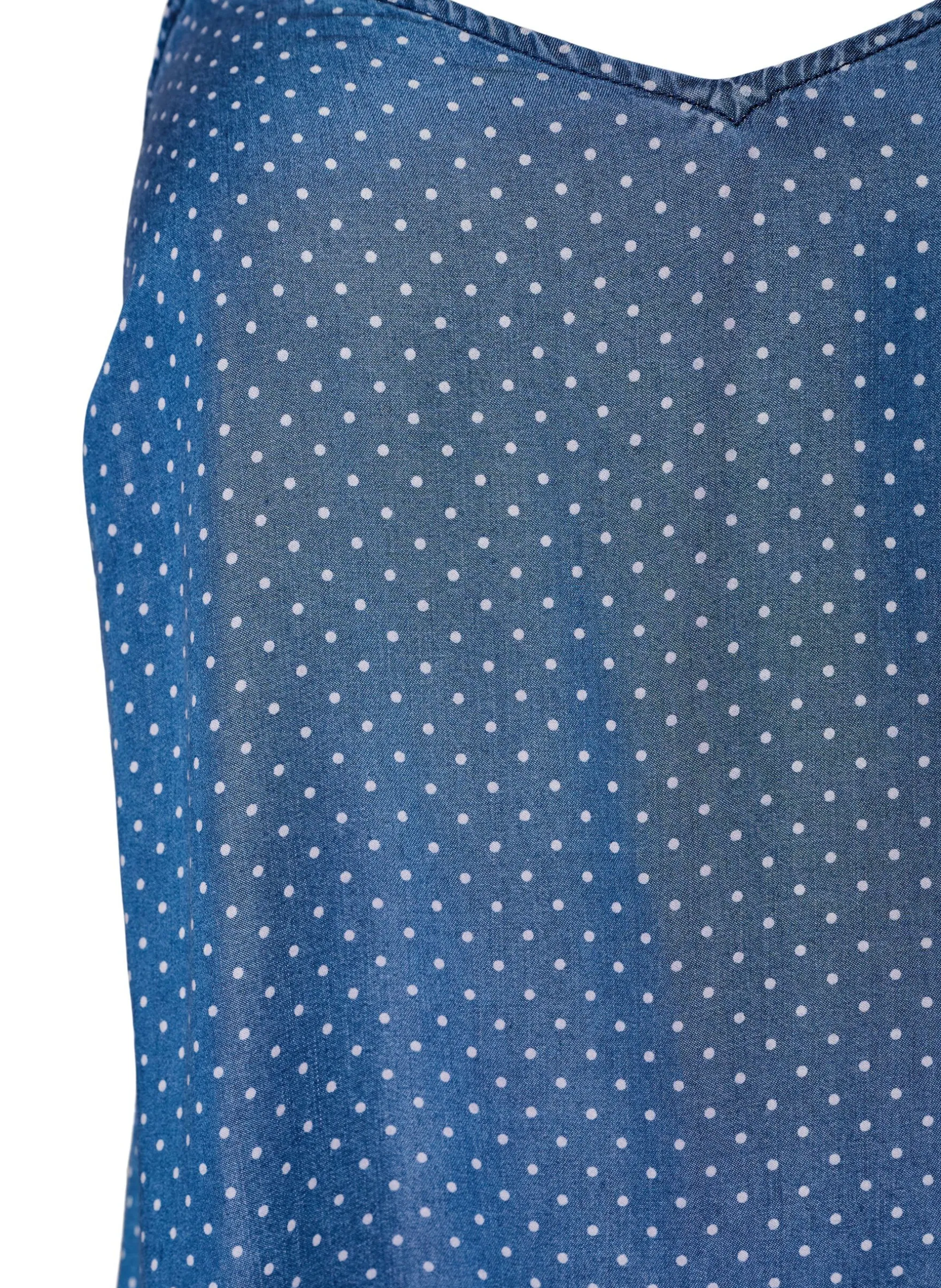 Knielanges Trägerkleid aus TENCEL™ Lyocell in Denim-Optik