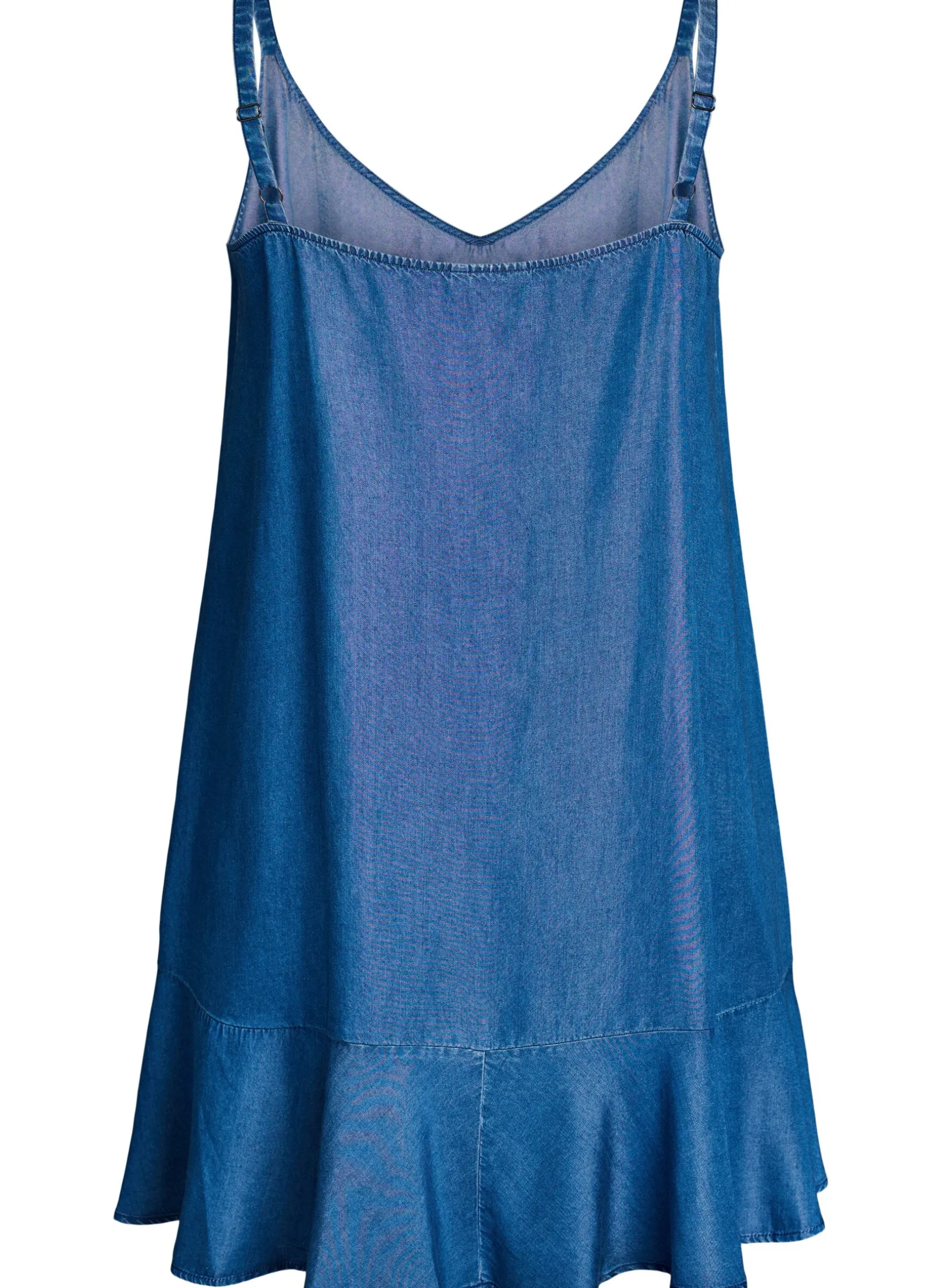 Knielanges Trägerkleid aus TENCEL™ Lyocell in Denim-Optik