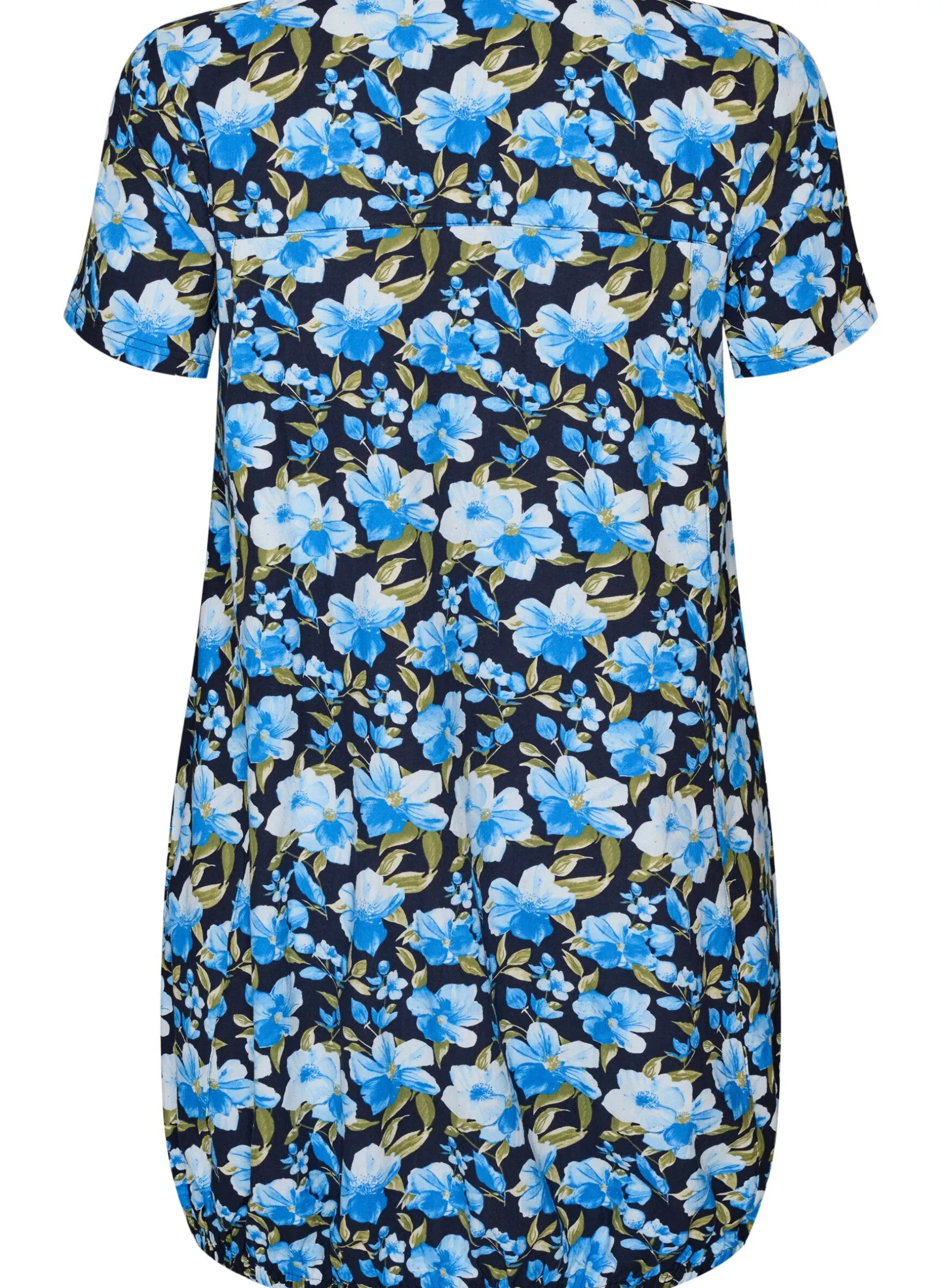 Kurzarm Baumwollkleid mit Print