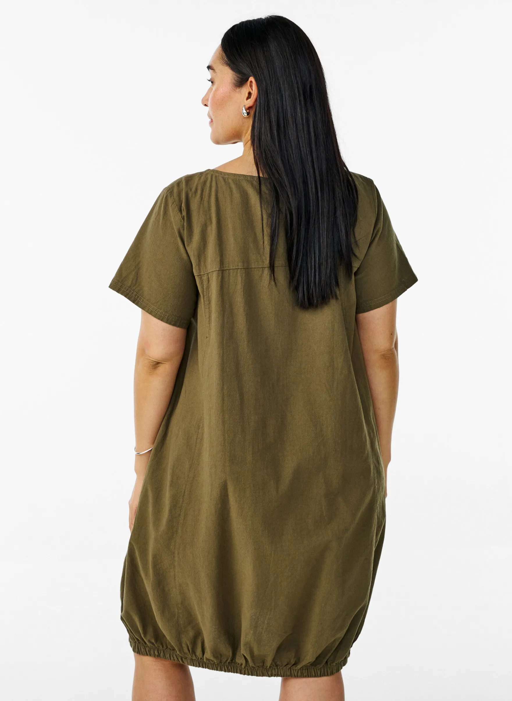 Kurzarm Kleid aus Baumwolle