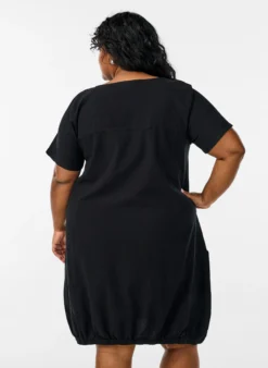 Kurzarm Kleid aus Baumwolle