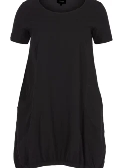 Kurzarm Kleid aus Baumwolle