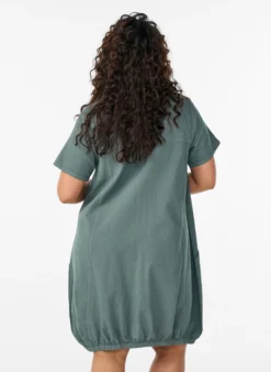Kurzarm Kleid aus Baumwolle