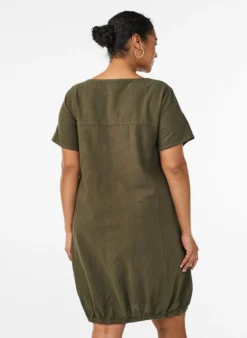Kurzarm Kleid aus Baumwolle