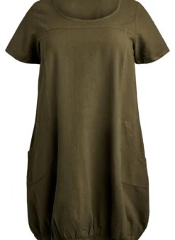 Kurzarm Kleid aus Baumwolle