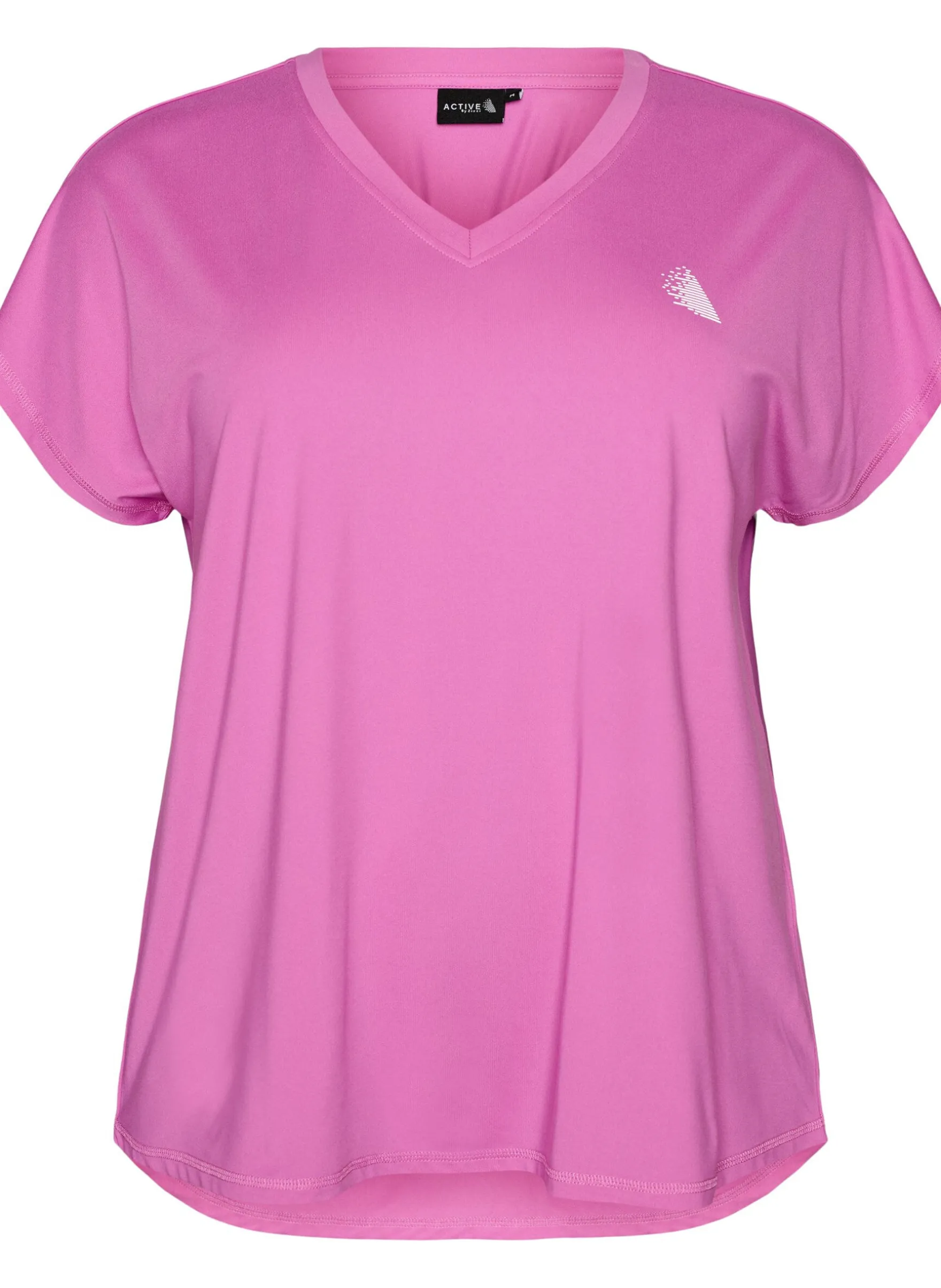 Kurzarm Trainingsshirt mit V-Ausschnitt