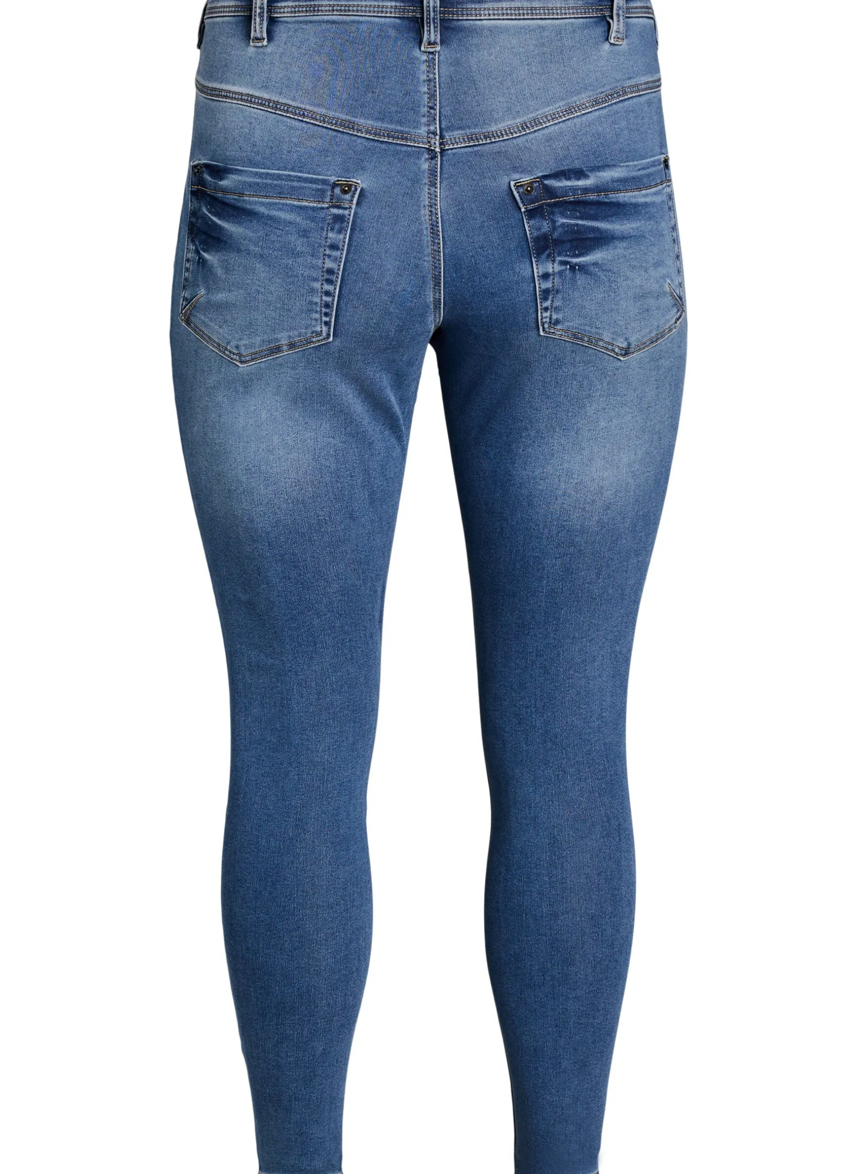 Kurze Amy Jeans mit Reißverschlussdetail.