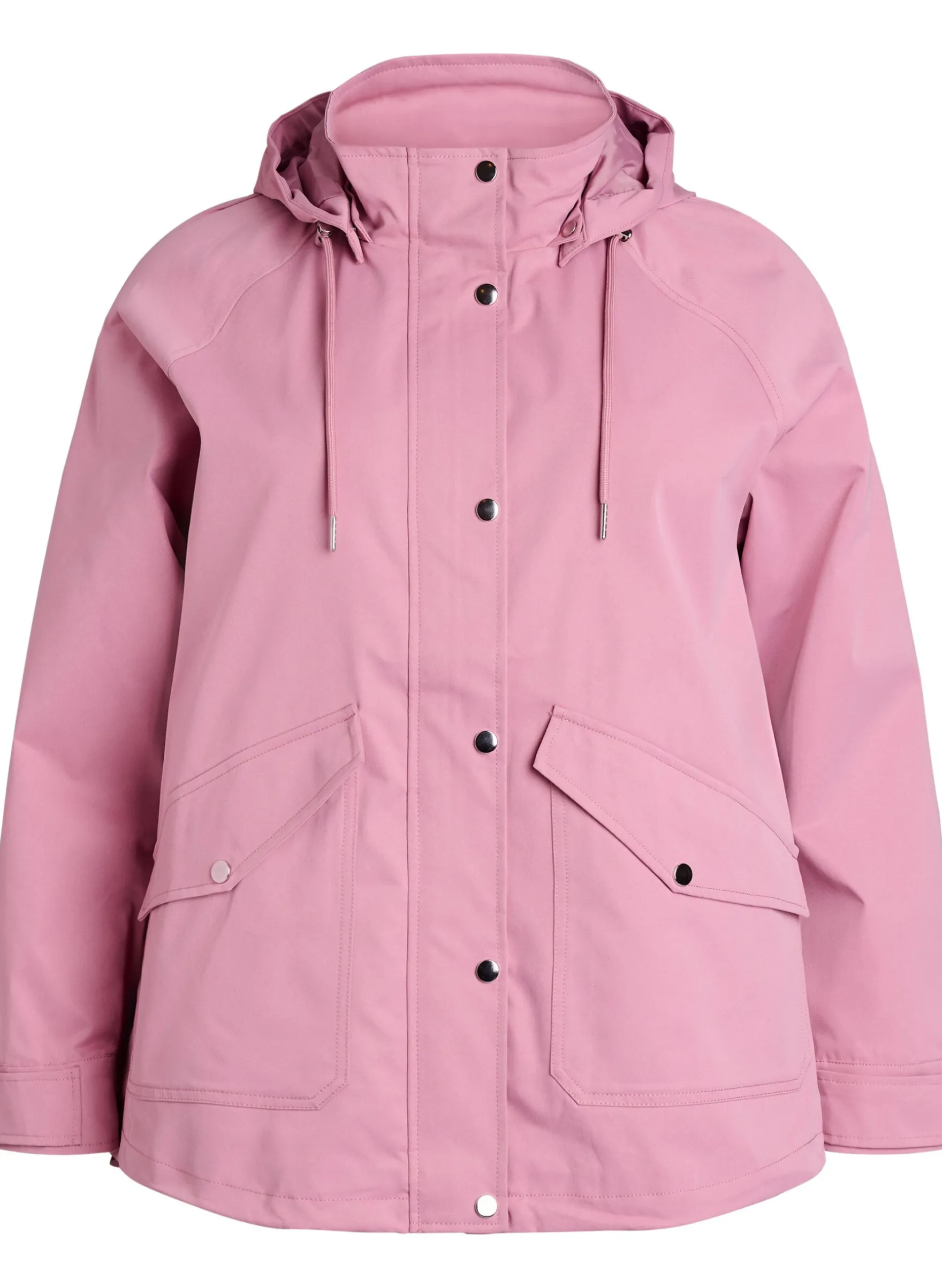 Kurze Frühlingsjacke mit abnehmbarer Kapuze