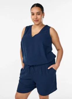 Kurze Hose mit Taschen und elastischem Bund
