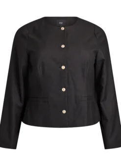 Kurze Jacke mit goldfarbenen Knöpfen