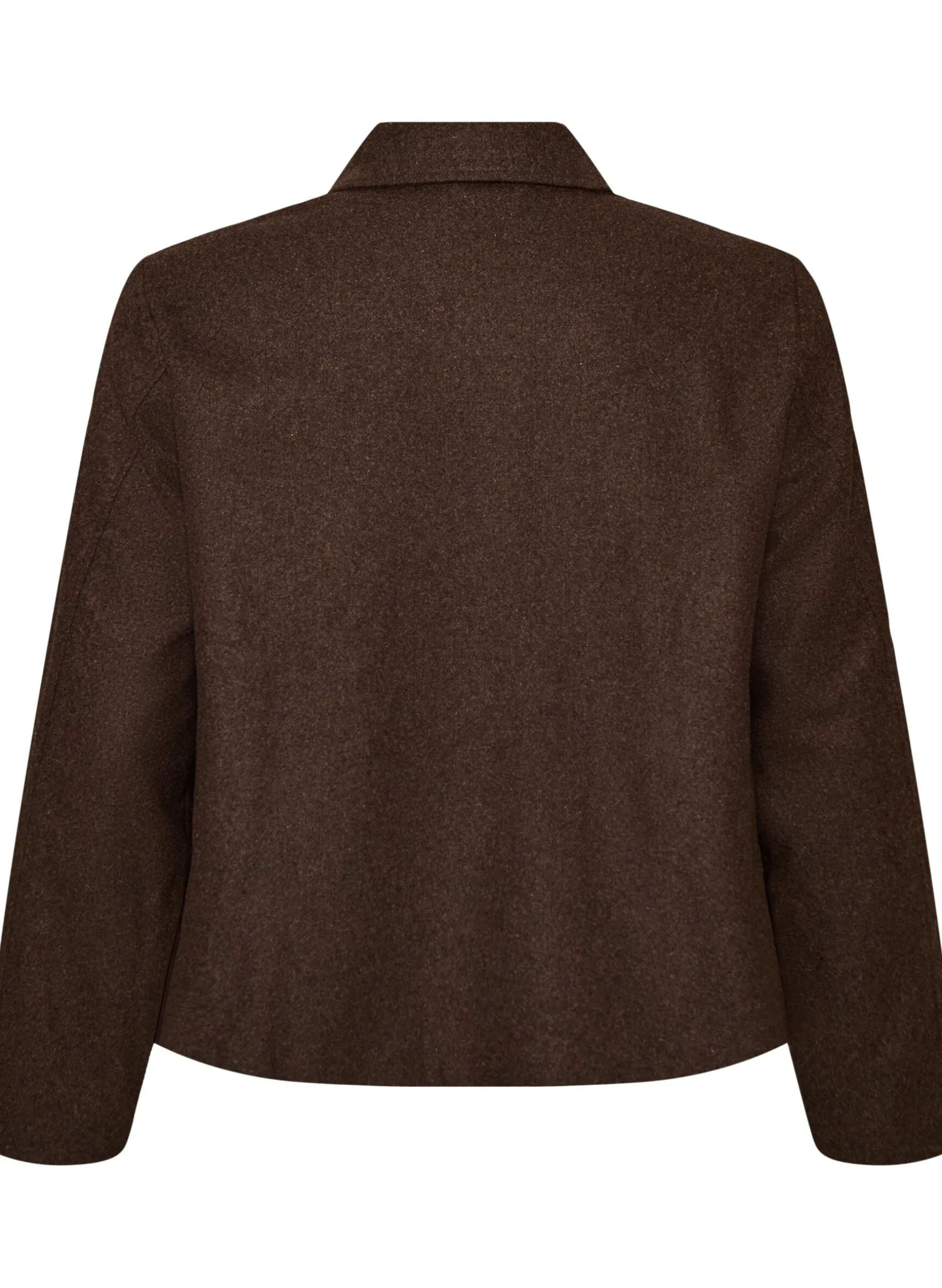 Kurze Jacke mit Hemdkragen und Reißverschluss