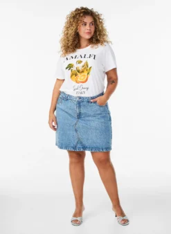 Kurzer Jeansrock mit Taschen