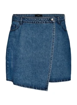 Kurzer Rock in A-Linie aus Denim