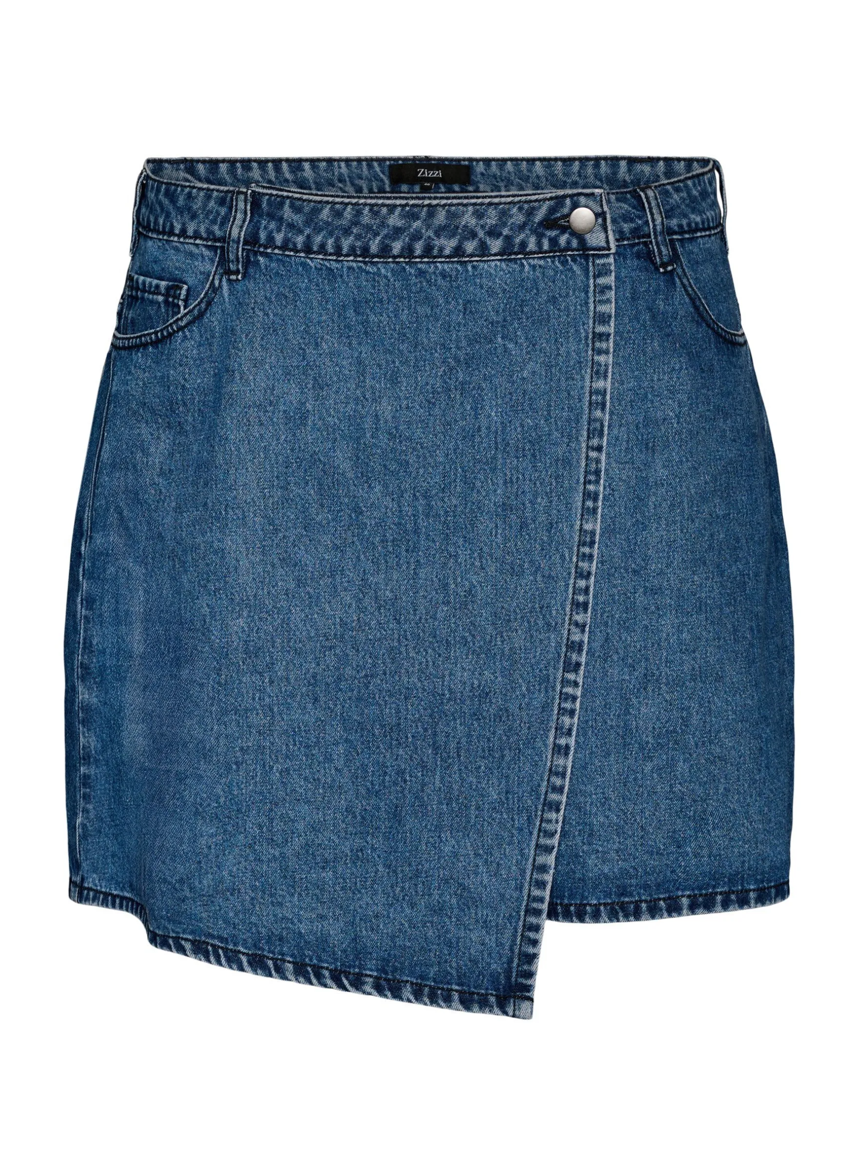 Kurzer Rock in A-Linie aus Denim