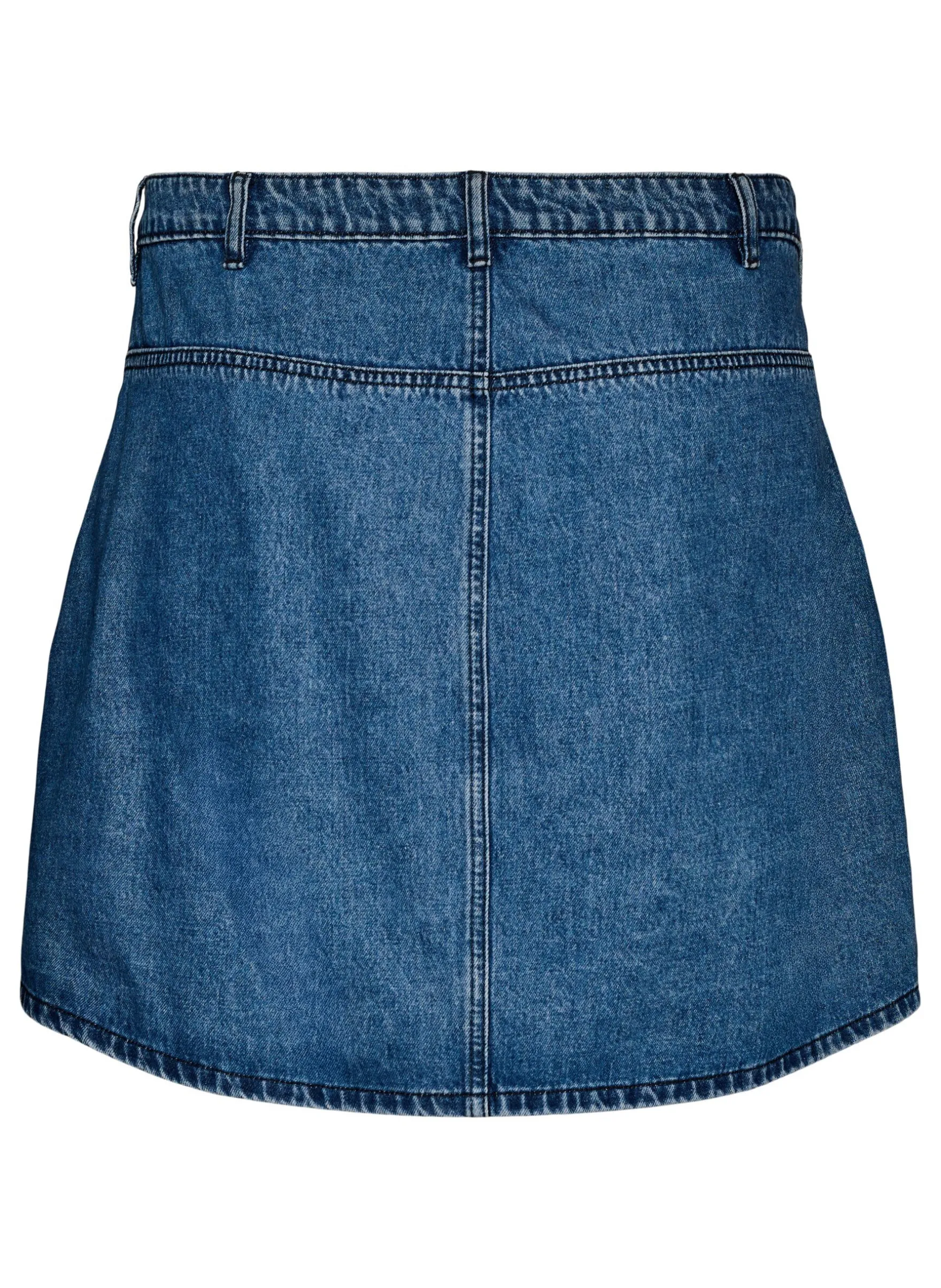 Kurzer Rock in A-Linie aus Denim