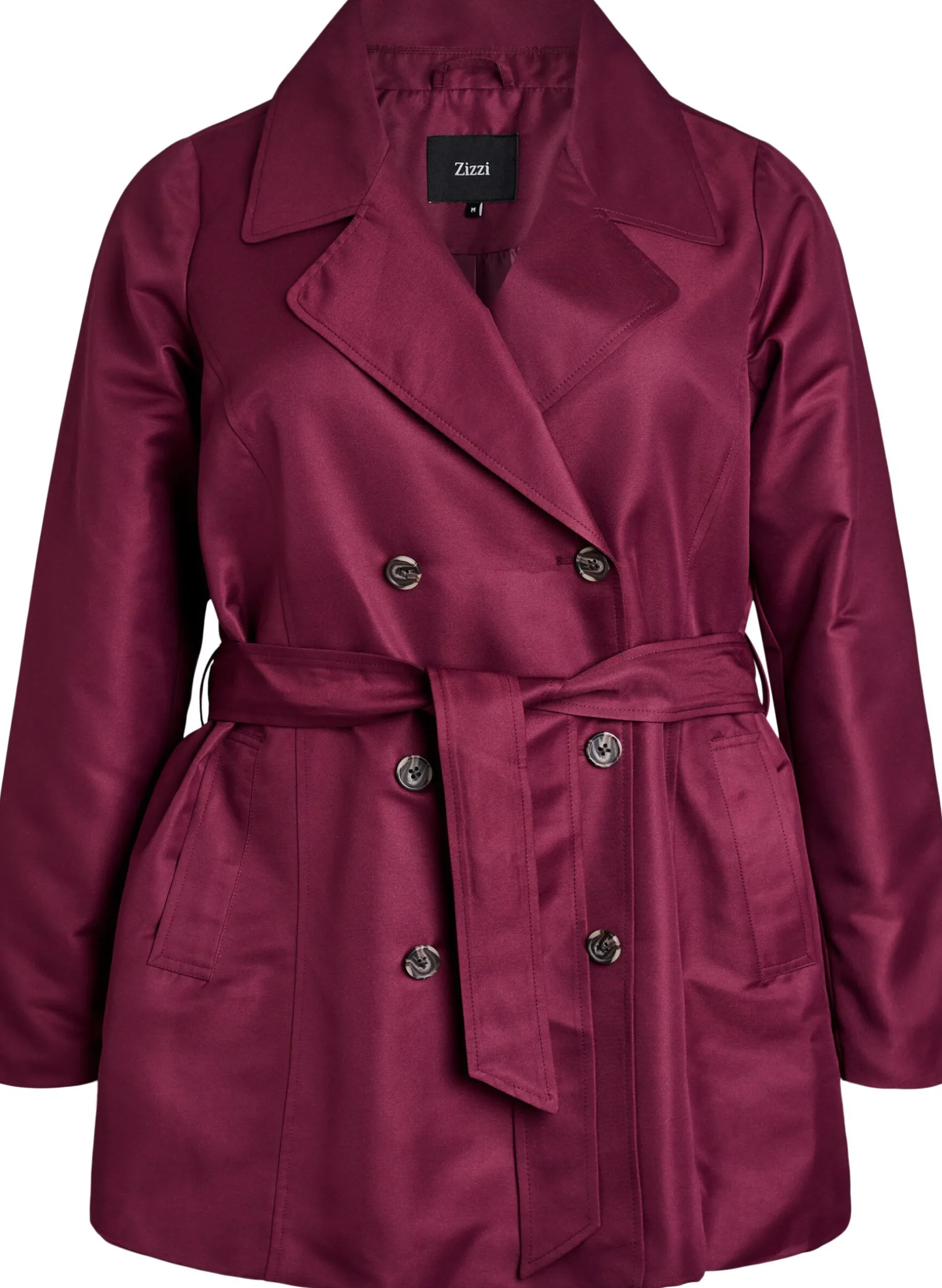Kurzer Trenchcoat mit Gürtel